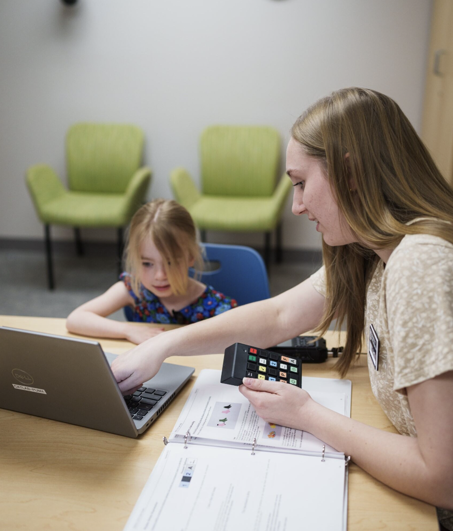 Lab member conducted research study on young child.